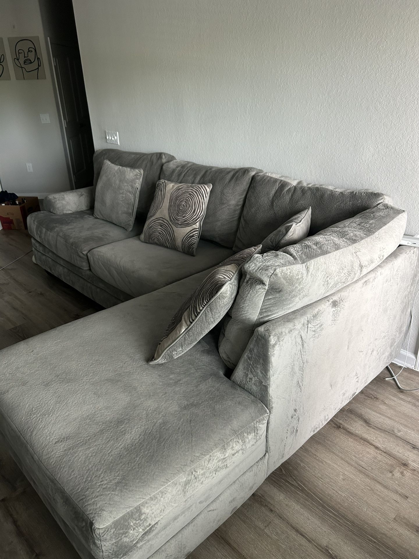 Sheepskin 3 seater couch with chaise