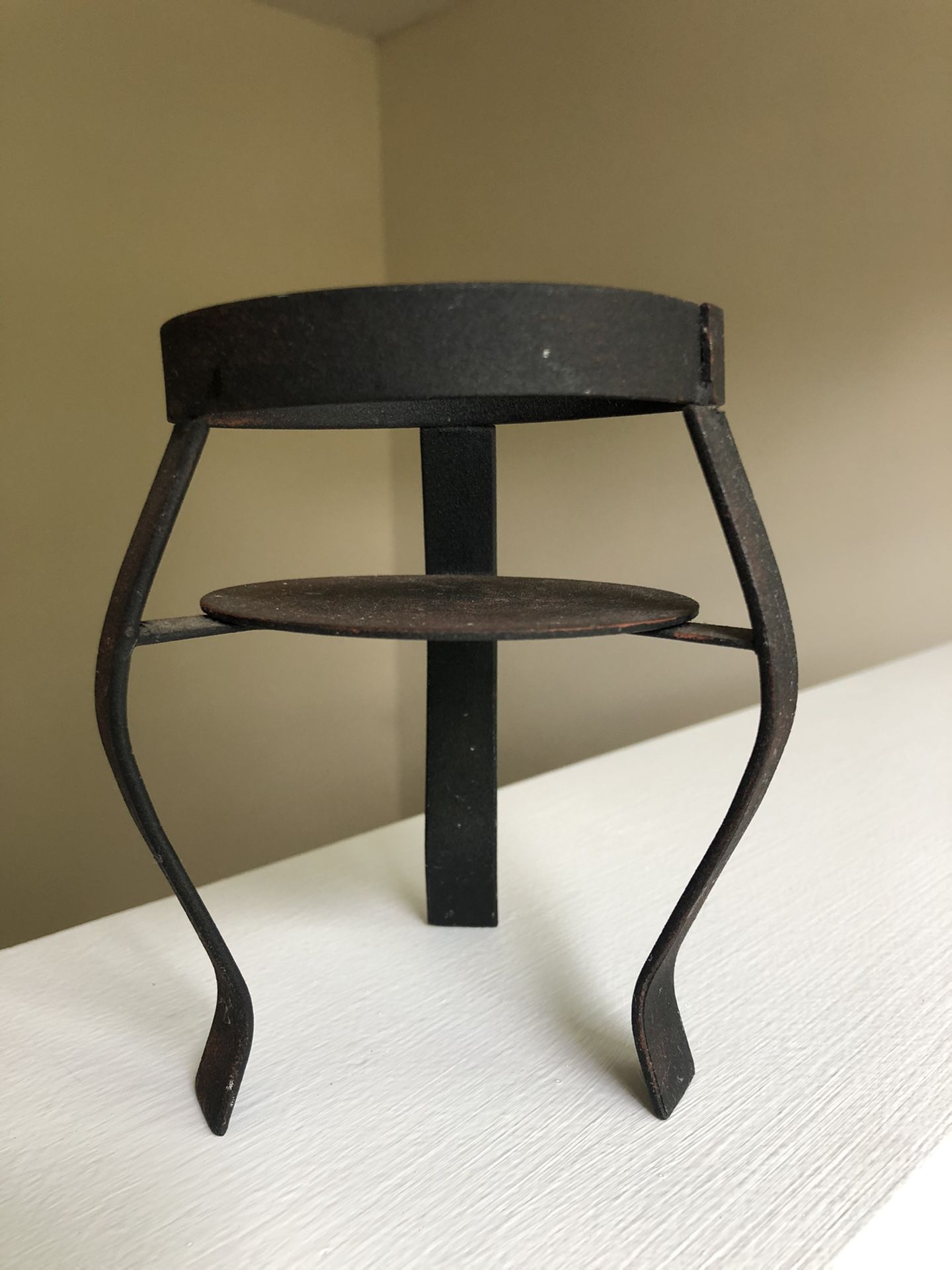Metal Pillar Candle Holder or Small Plant Stand