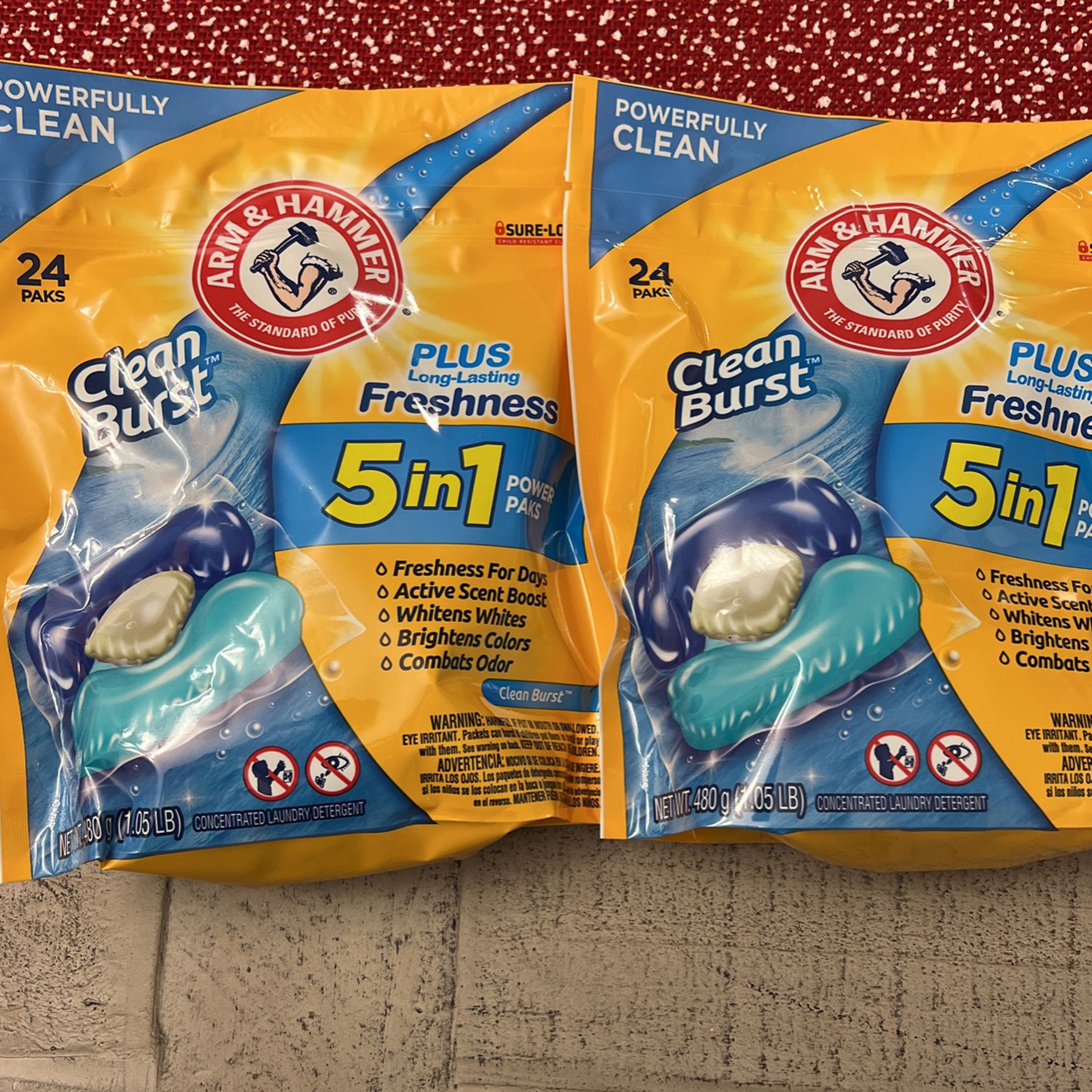 2 - Arm & Hammer Clean Burst™ Concentrated Laundry Detergent - 24 ct
