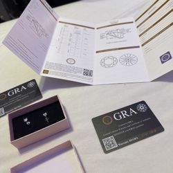 1ct Moissanite Diamond Stud Earrings | GRA Certified | Pass Tester ✅