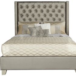 Tufted Headboard King Bed  