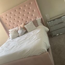 Pink King Bed 