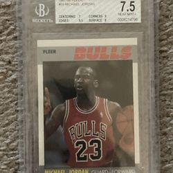 Michael Jordan 1987 Fleet Graded 7.5 2nd Year
