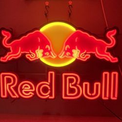 4-New Neon Red Bull Sign