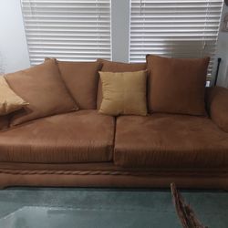 Nice Micro Suede  Sofa And Loveseat