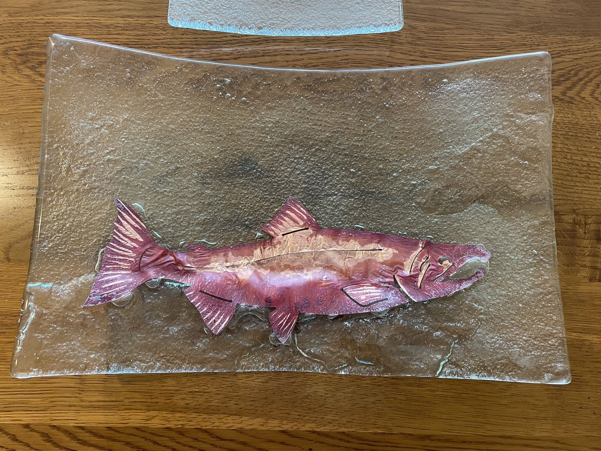 Fused Glass And Copper Plate Set