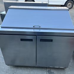 Lot of 3 mega top sandwich tables. 48”