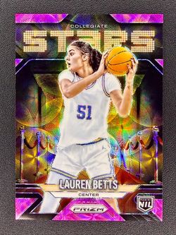 2025-26 Panini Prizm Lauren Betts Collegiate Stars Pink Scope Holo /125 Rookie