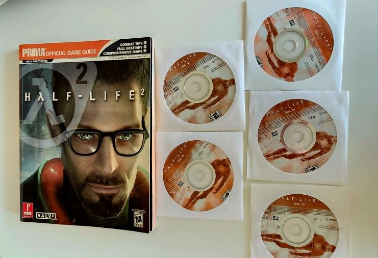 Half Life 2 Pc Game Discs & Prima Official Strategy Guide