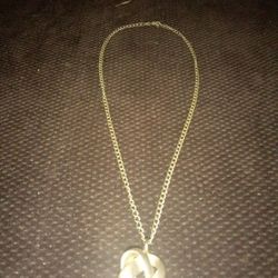 HEART NECKLACE SILVER PLATE