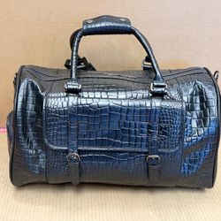 Executive Mini Gym Duffle bag crocodileTop Grain Leather