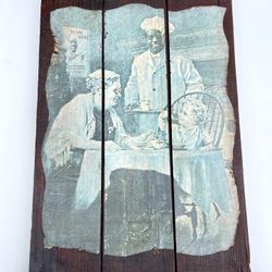 Vintage Raisin Drying Board Advertising Wall Hanging Cream of Wheat Wooden Art