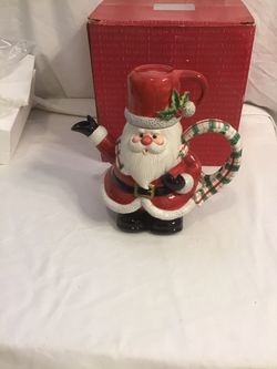 Vintage FITZ and Floyd  Snack Therapy, Santa Cocoa Pot