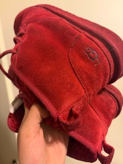 UGG Red Suede Lace-Up Sneakers