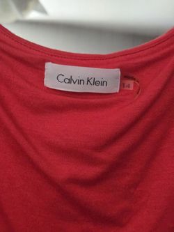 Red Sleeveless Layered Dress Size 14