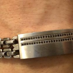 Men’s BLACK GENUINE DIAMOND BRACELET