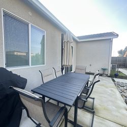 Outdoor Table Set And Umbrella 