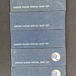 Five US Coin Proof Sets - 3 X 1966, 2 X 1967