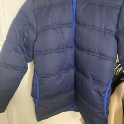 Faded Glory Boys Blue Puffer Jacket – Size Large (10/12) – New Like Condition!