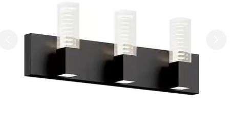 Artika Hologram 24 in. 3-Light Black LED Integrated Vanity Light Bar