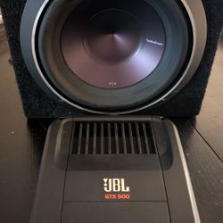 JBL 500W RMS Amp With 10" Dual Voice Coil Sub In Enclosure