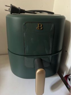 Beautiful 3 Qt Air Fryer with TurboCrisp Technology, EverGood Ceramic Nonstick Coating, Thyme Green by Drew Barrymore