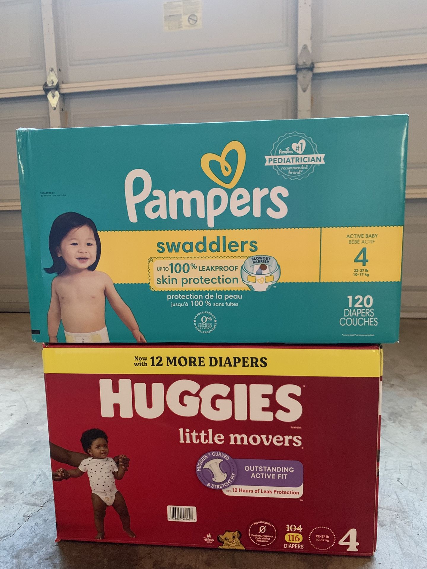 Pampers, Huggies Size 4
