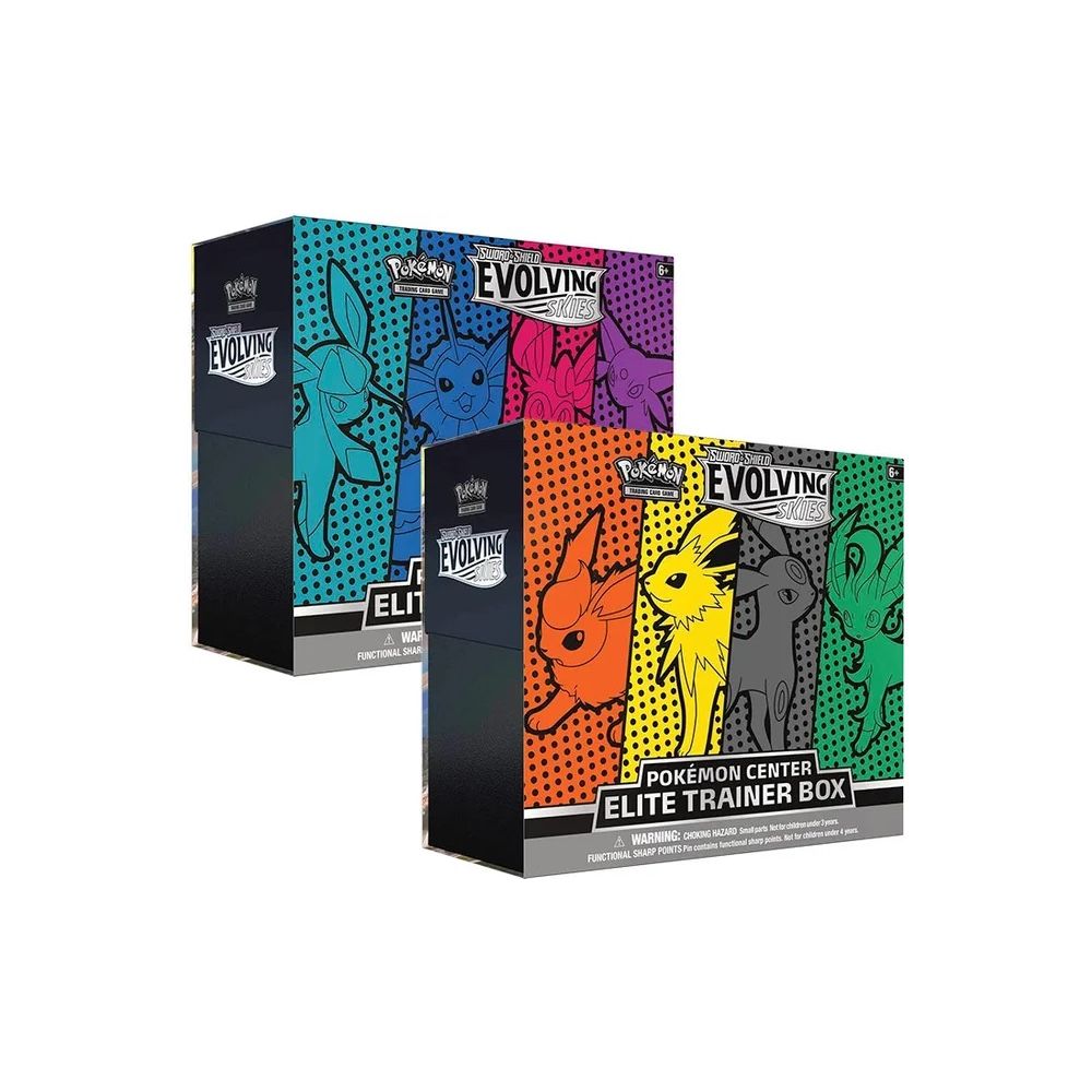 2021 Evolving Skies ETB Set - Pokemon Center Exclusive Display Boxes