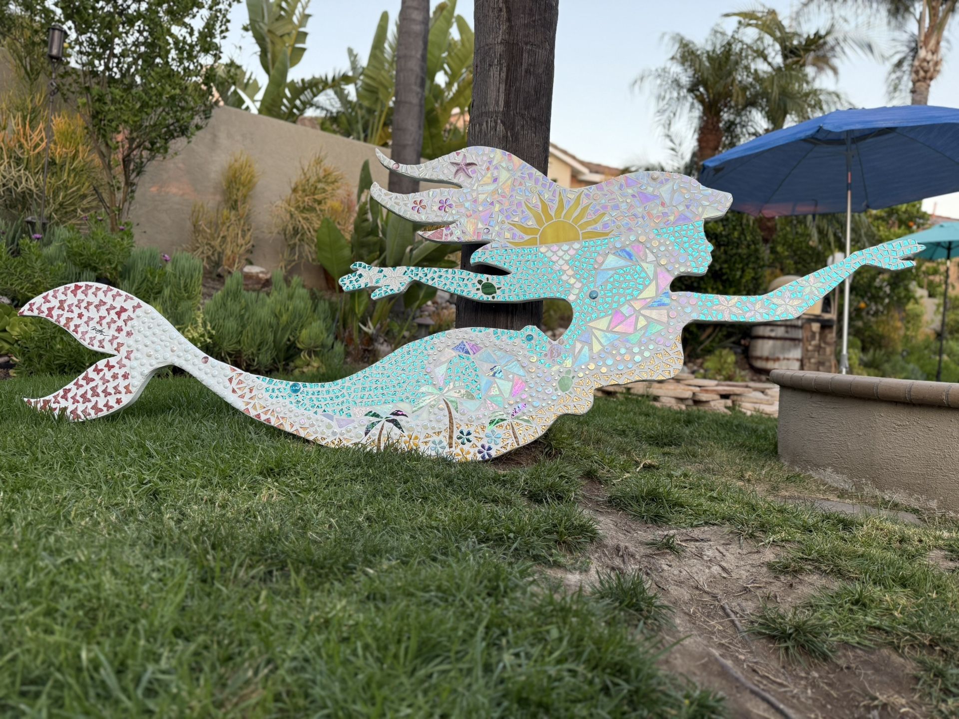 7 1/2 Foot Mosaic Mermaid