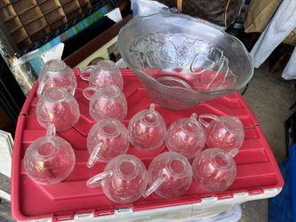 Fruit Punch Set With Cups 1950s