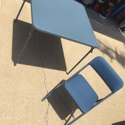 5 Piece Folding Set -1Table And 4 Chairs Set -Cosco Steel