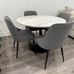 Marble Table And Chairs Set - Need To Sell ASAP!