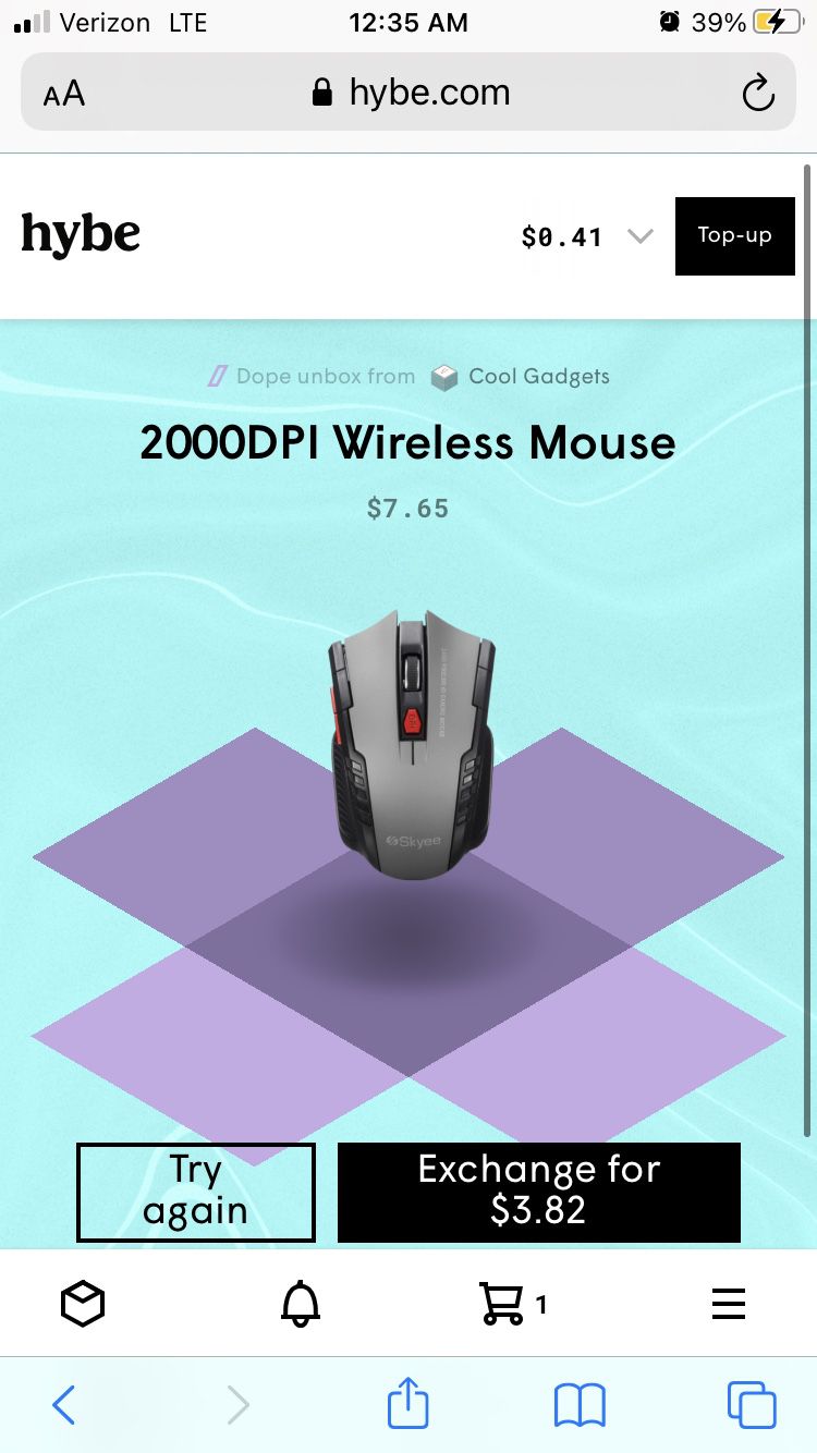 I Won This Mouse On Hybe (PayPal)