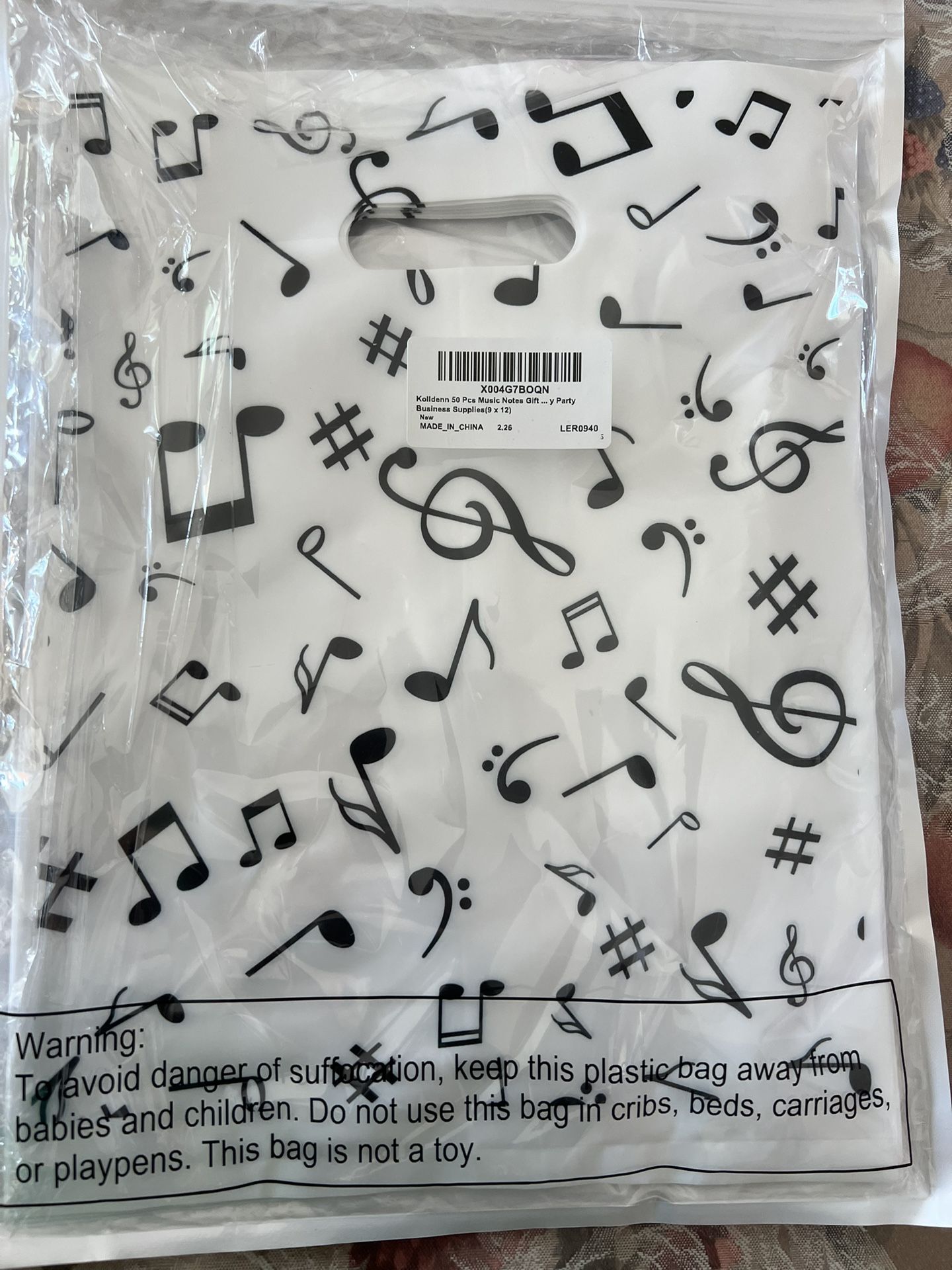Musical notes Party candy bags