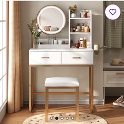 Fully Assembled Vanity With Stool 