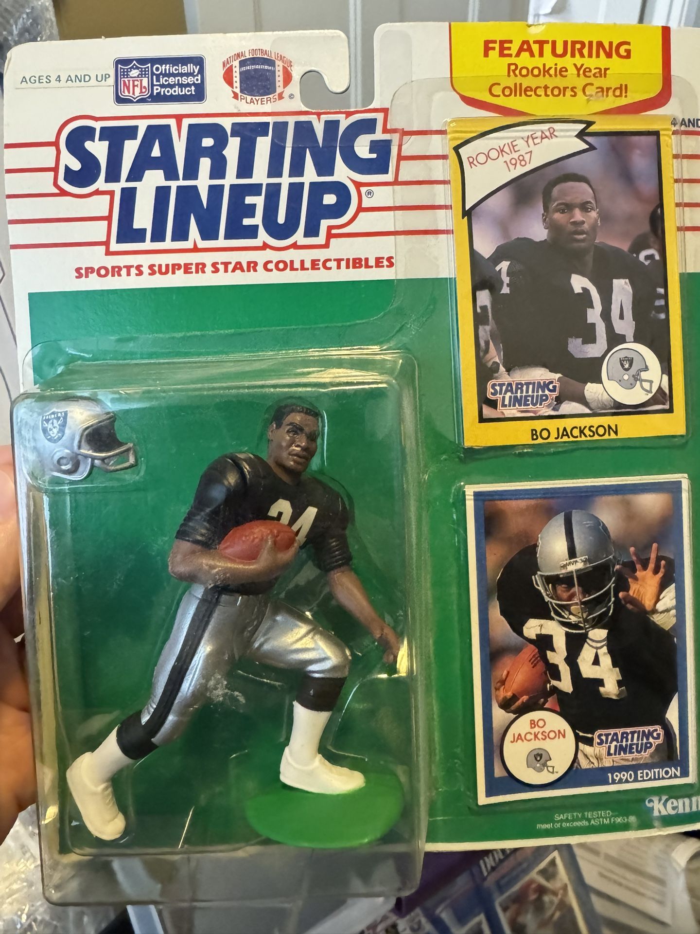 Starting Lineup Bo Jackson Raiders With Rookie Card