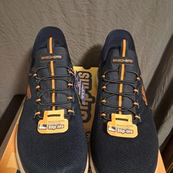 Skechers Mens Slip-in Shoes-New In Box Size 14