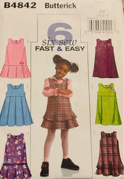 Butterick B4842 Pattern for Jumper Size 1-3 Uncut