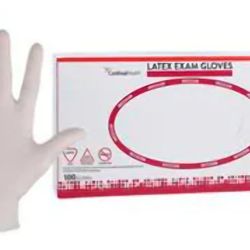 13 Boxes of LATEX GLOVES Color white MEDIUM Size 100 Gloves in each box $5 Each