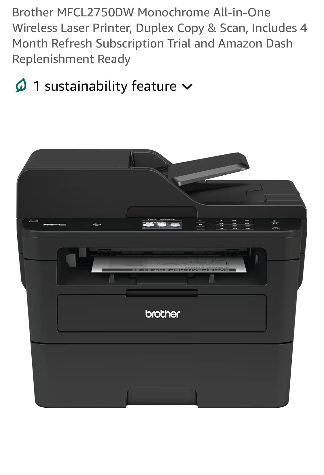Brother MFC-L2759DW Wireless Monochrome Laser All-in-One Printer (Tan/Gray)
