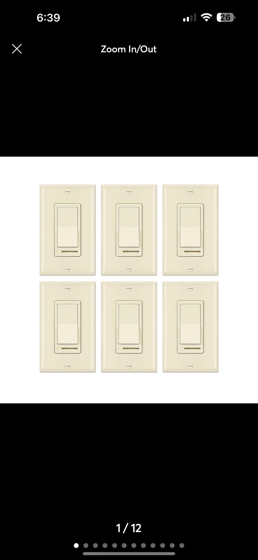 6 pack BESTTEN Almond Dimmer Switch, 3 Way or Single-Pole, for Dimmable