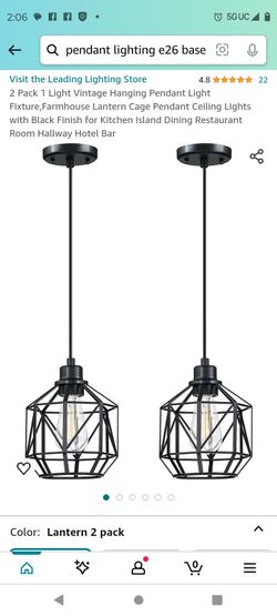 4 Pack Industrial Pendant Lights