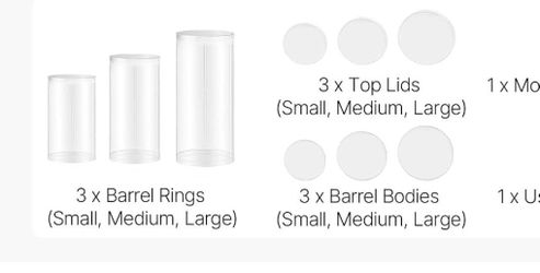 Selling 6 pedestal stands see-through / clear plastic. Used condition . 3 sizes