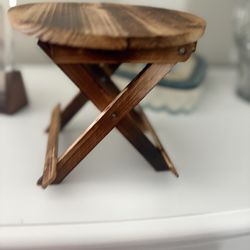 Small foldable wooden table