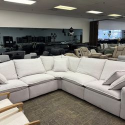 Costco Alena Fabric Power Reclining Sectional BRAND NEW