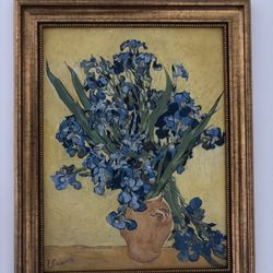 Framed Van Gogh Irises Print – Gold Frame Wall Art