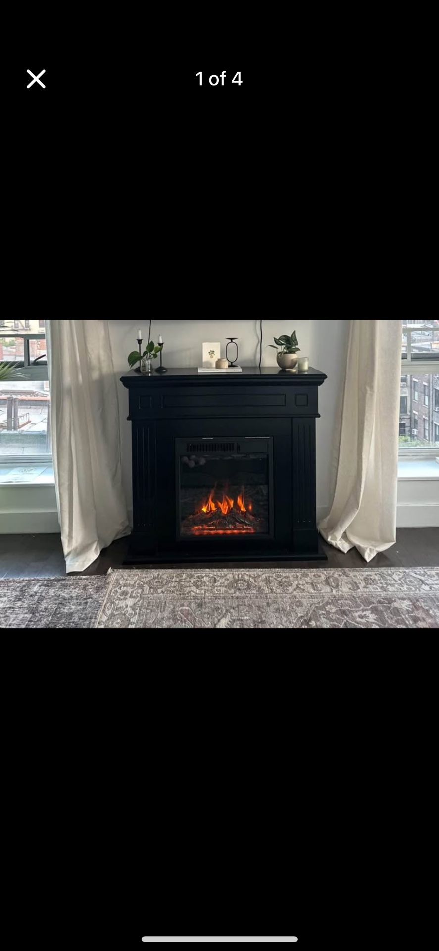 Electric Fireplace and Heater (Freestanding)