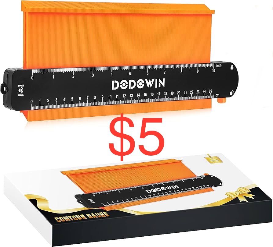 dodowin Contour Gauge, Mens Gifts for Boyfriend Husband Dad, SuperGauge Contour Shape Tool Measuring Tools for Tile Floors Woodworking Gifts