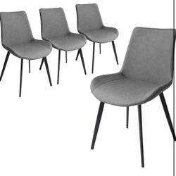 NEW IN BOX - Dining Chairs Set of 4, Modern Kitchen & Dining Room Chairs, Upholstered Faux Leather C