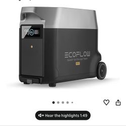 EF ECOFLOW DELTA Pro Extra Battery 3600Wh, 2.7H to Full Charge, Battery Backup for Home Use, Blackout, Camping, RV